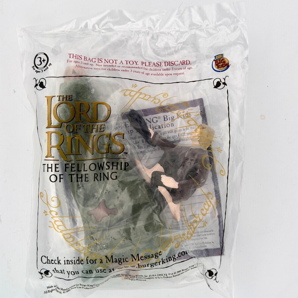 LOTR Samwise Gamgee Lord Of The Rings Fellowship Burger King Kids Meal Toy NEW - Picture 2 of 3